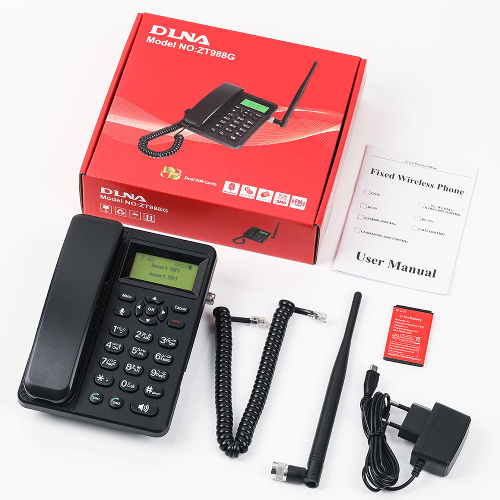 DLNA:ZT968G SIM telephone set with colorful Display For office & Home - Dual Sim